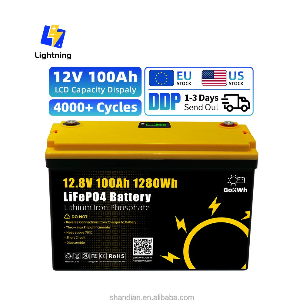 Customized 12V 24V 48V Rechargeable Lifepo4 Battery Solar Battery 100ah 200ah Lithium Iron Replacing Lead Acid Battery Pack PRIME RJ SOLAR PH