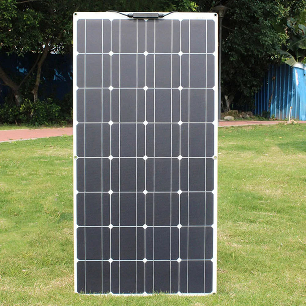 ASUNERGE RGN33-100A 400W Flexible Waterproof Monocrystalline Solar Panel Kit Camping Home Car Off-Grid 12V System CE RoHS 1-Year Warranty