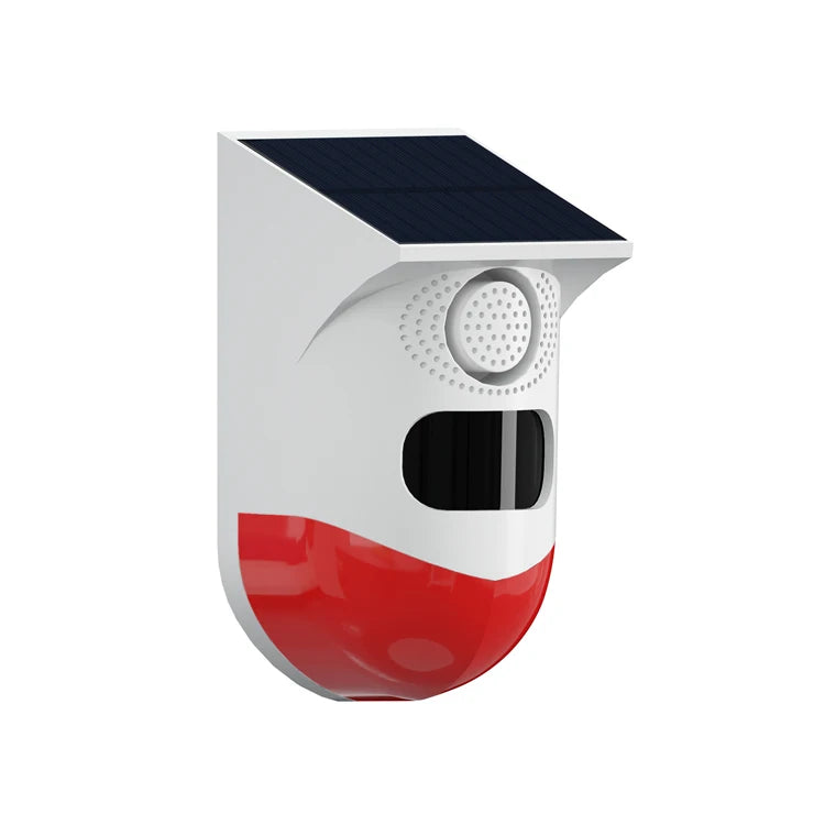 Solar Powered Tuya Wifi Outdoor PIR Motion Sensor Alarm With Sound and Light
