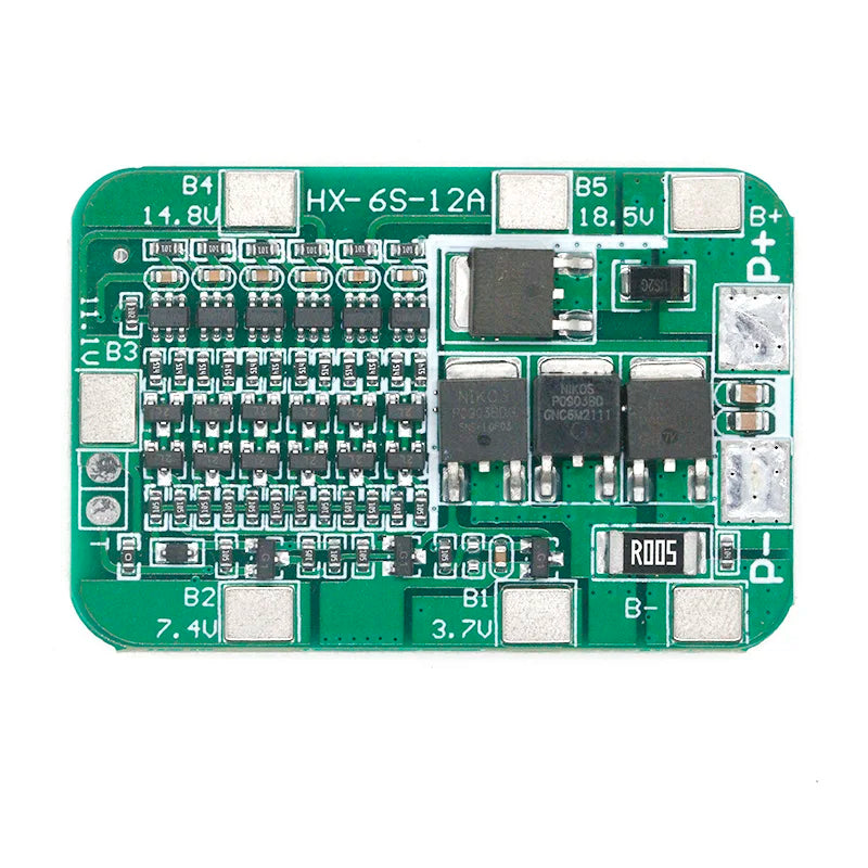 The New 6S 15A 24v Printed Circuit Board BMS protection Board with 6 Packs of 18650 Lithium-ion Battery Modules Is Now Available