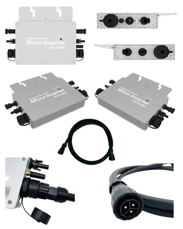 Hot Sale Micro Inverter 600W PV on Grid Tie Solar Panel System Balcony Solar System 1200w Grid Tie MPPT Solar  Microinverter