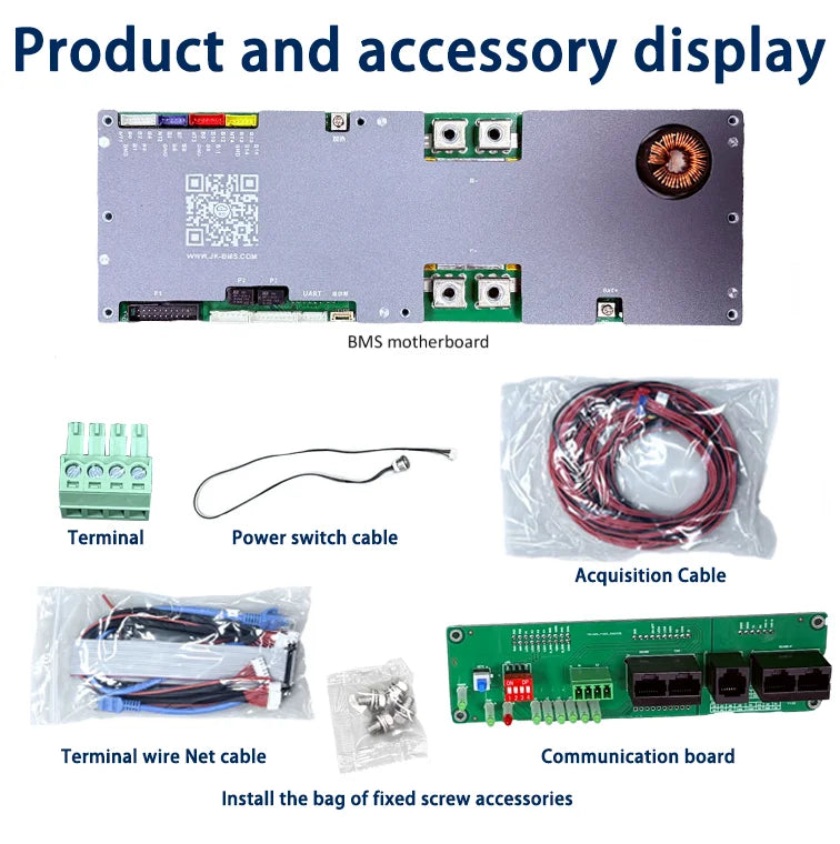 Jikong Energy Storage 48V JK Inverter BMS V19 200A JKBMS Lifepo4 16S Metal Core PCB with High Energy Storage Capacity