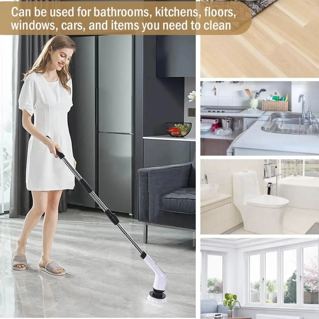 Household Cordless Spin Scrubber Kitchen Gadgets Hair Brushes Bathroom Broom Toilet Mops Electric Multipurpose Cleaning Brush
