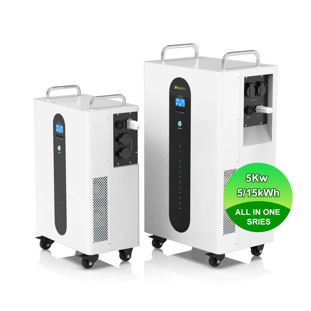 All in One Home Power System Complete Kit Ac Solar Ups Power Bank 51.2V 300Ah ESS Stackable Battery 15kwh Built-in 5kw Inverter