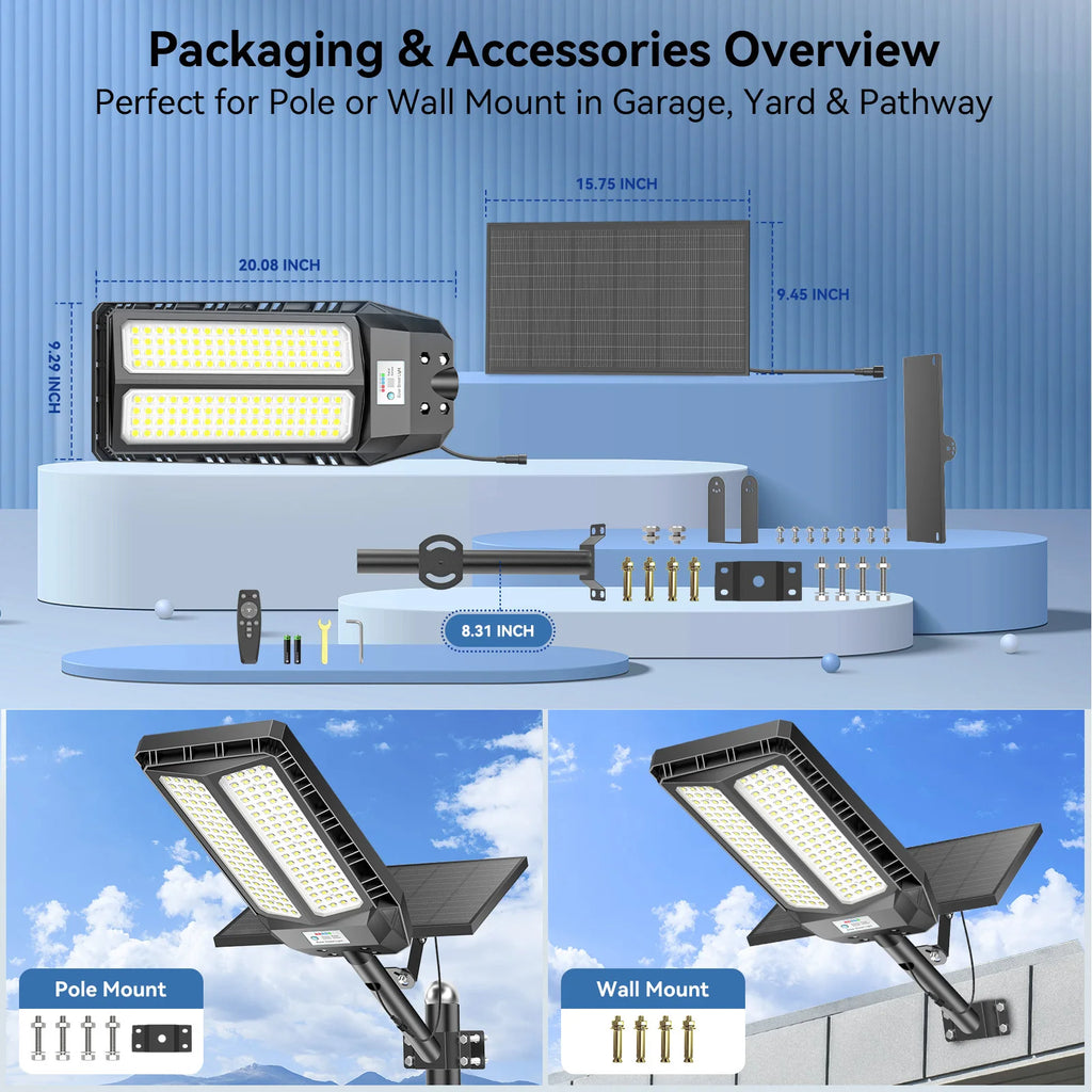 HYKENTE TW004C Solar Street Light High Lumen Efficiency Smart Sensor Industrial Public Areas RoHS CE 3-Year Warranty