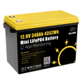 GoKWh 12V 320Ah 340Ah 24V 48V 100Ah-600Ah LiFePO4 Bluetooth IP65 Waterproof Solar Battery MSDS UN38.3 CE 5-Year Warranty
