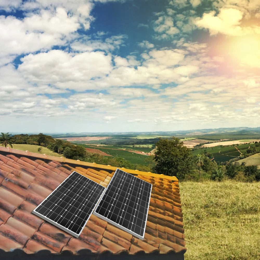 BOGUANG 150W 18V Lightweight Solar Panel Module PV Power Cell 12V Battery Charging Boat Caravan Grid Off-Grid CE FCC RoHS WEEE