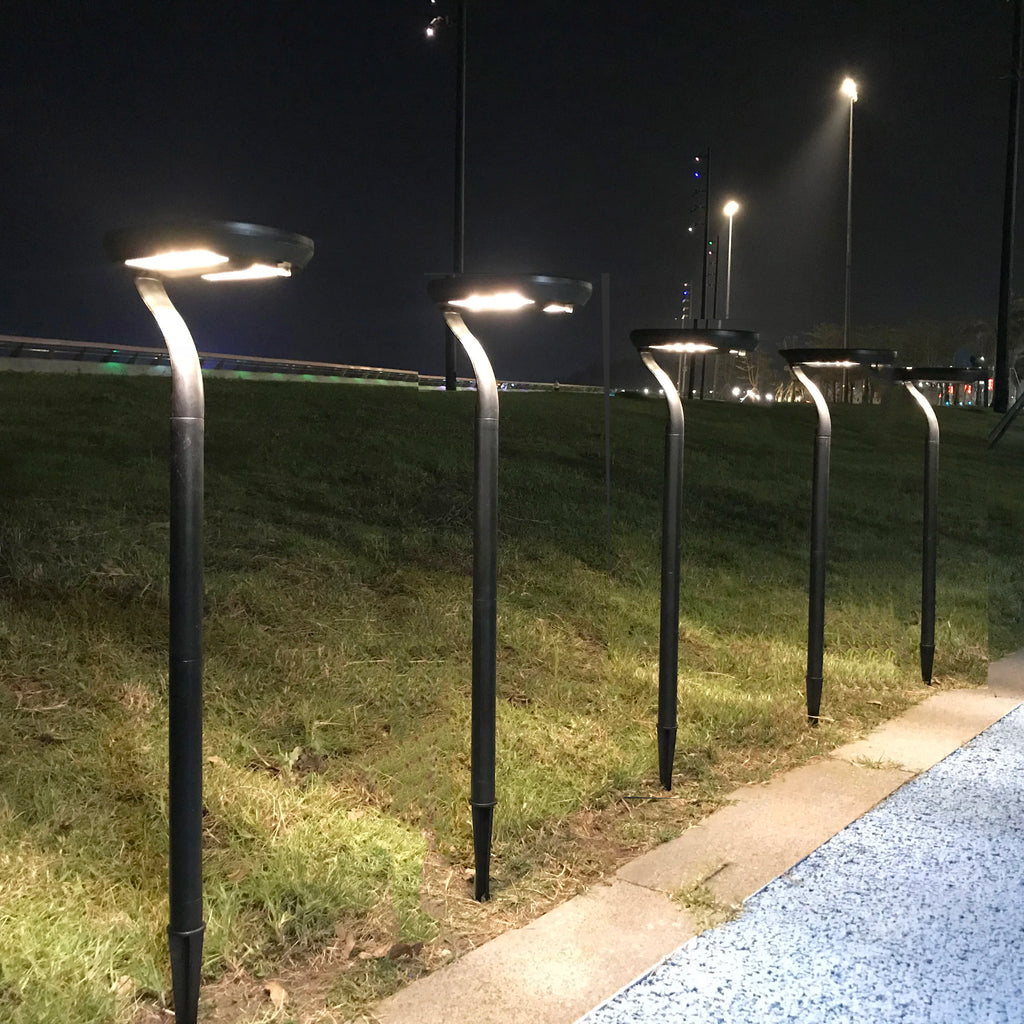 KPSUN 2-Pack LED Solar Garden Lights Outdoor Waterproof Landscape Lighting Pathway Patio Yard Lawn Decoration CE RoHS 1-Year Warranty