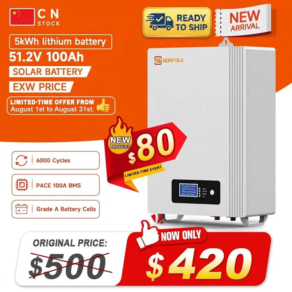 Factory Price 51.2V 100Ah LiFePO4 Battery 5kWh Home Solar Power Wall Battery 48V 100Ah Lithium Pack 5 Years Warranty