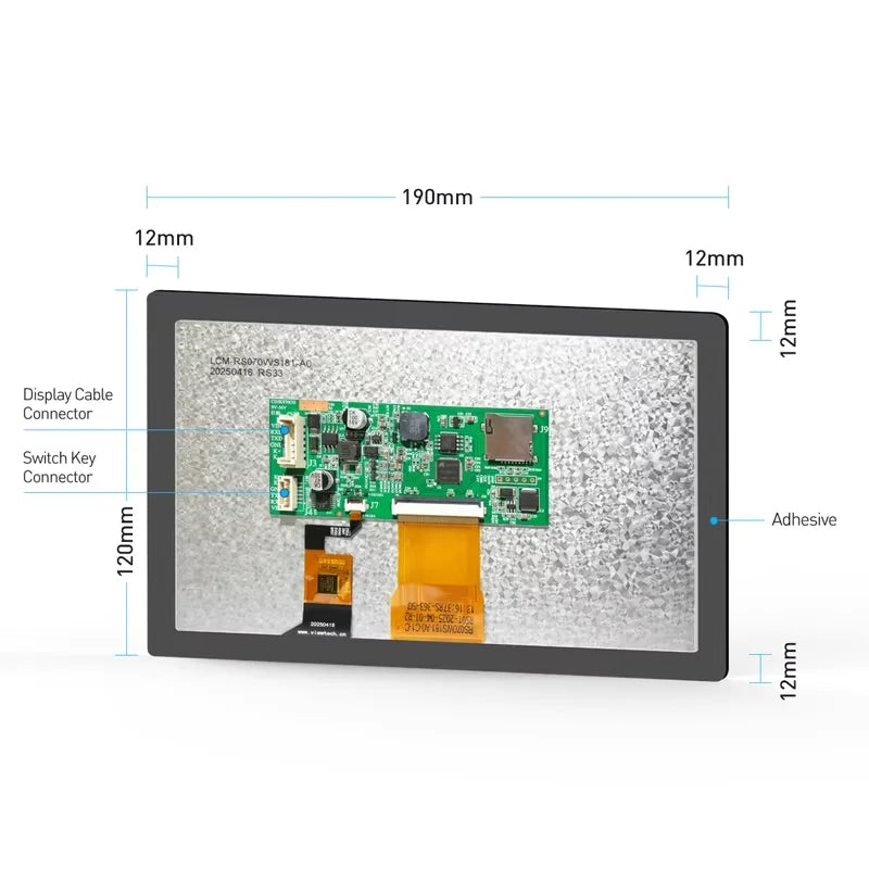 JIKONG 7.0inch Touch Screen Display for PB Series V19 Version JK Accessories LCD--7.0-TTL-P JK BMS V19