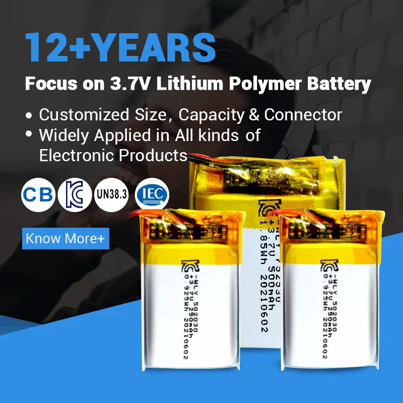 3.7V 4025100 1100mAh 1000mAh Polymer Lithium Battery 3.7 Volt Lithium Ion Li-po Li-polymer Batteries Cells