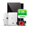 US 110v 220V Split-phase Inverter 10Kw House Solar Power Energy System Hybrid Kit Complete Autonomous