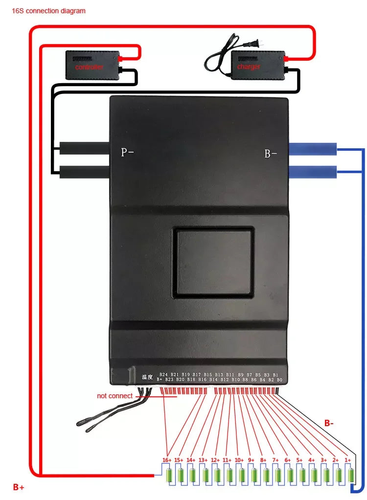 JK Smart Bms Bd6a24s10p Battery Management System 12s 14s 16s 17s 20s 48 Volt Bms Circuit Board Jk Bms
