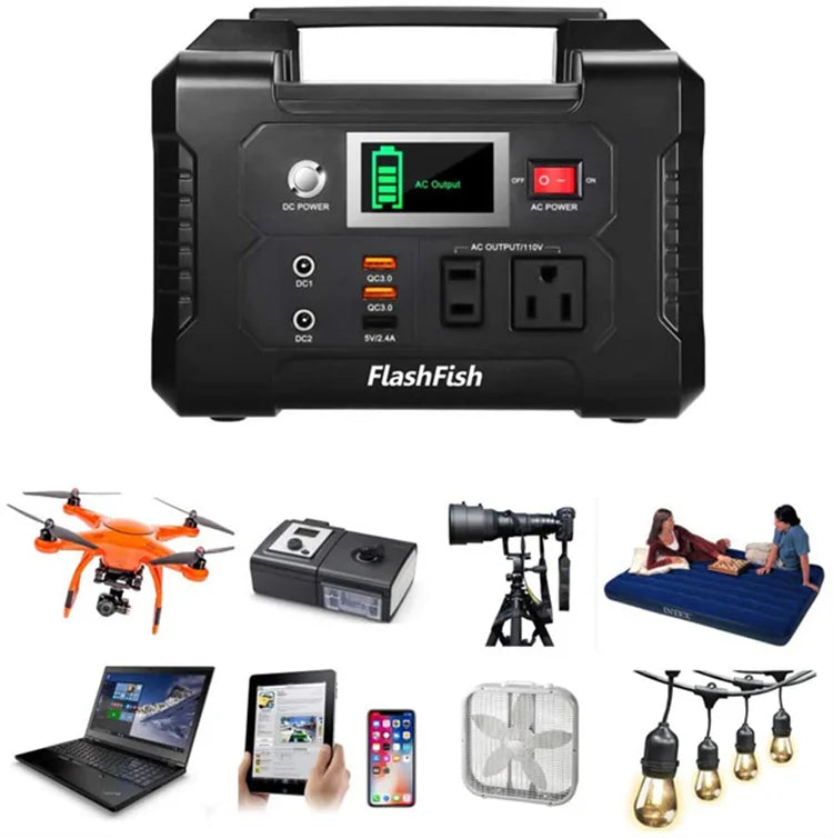 US Warehouse Free Shipping 200 Watts 110V 220V Solar Charger Portable Power Station for Home Appliances PRIME RJ SOLAR PH