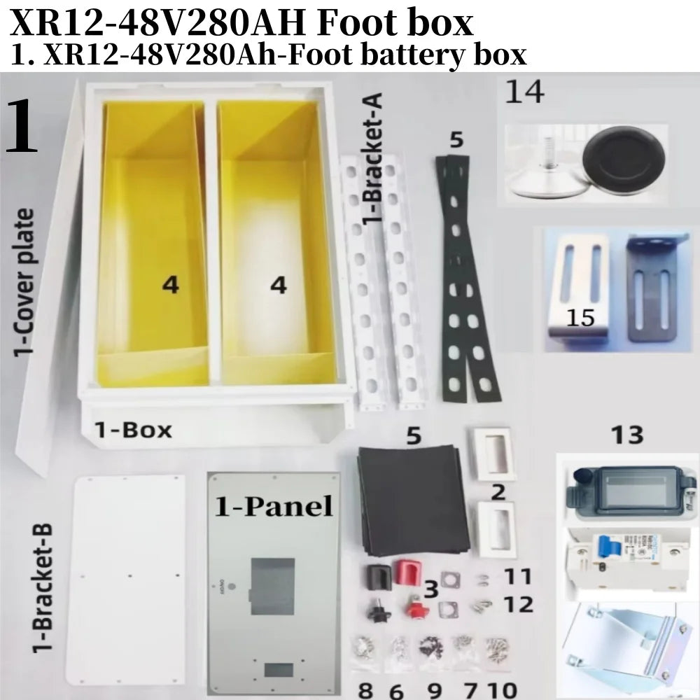JK Inverter BMS V19 4.3 LCD XR12 48V 280AH 15KW Solar Home Energy Storage LiFePO4 Battery Case  DIY Kit for  280AH 314AH PRIME RJ SOLAR PH