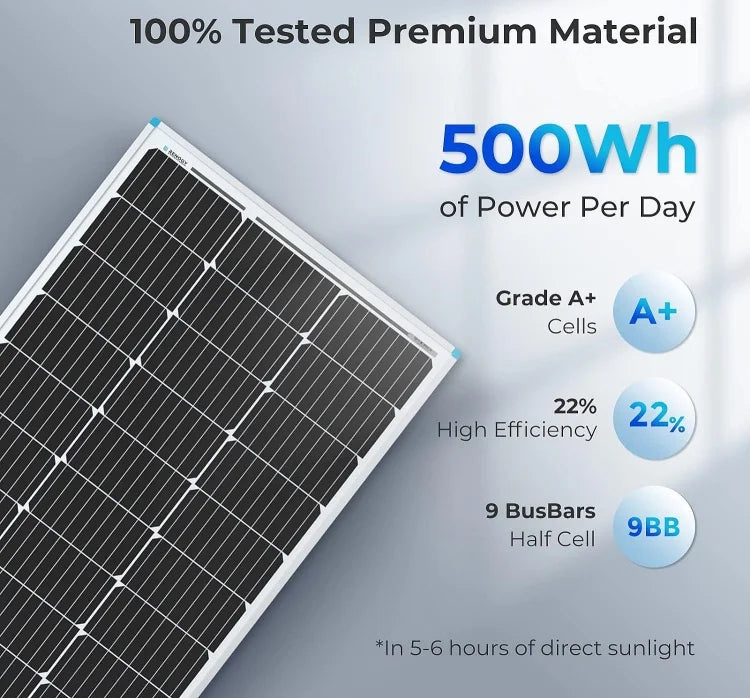 CE RoHS 12v 18v 24v Power PV Mono Solar Panels 50W 100W 300w 330w 350w 400w 500w Solar Panel Travel Kit PRIME RJ SOLAR PH