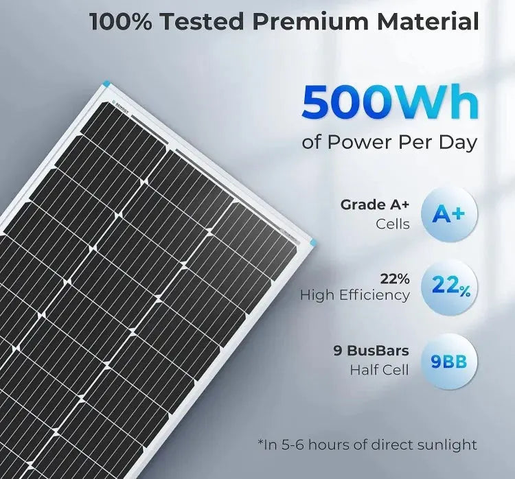 CE RoHS 12v 18v 24v Power PV Mono Solar Panels 50W 100W 300w 330w 350w 400w 500w Solar Panel Travel Kit PRIME RJ SOLAR PH
