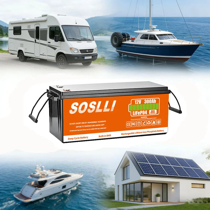 High-Efficiency SOSLLI 12.8V 8Ah Lithium Battery 102.4Wh for Portable Camping Fridge Small Cooler Energy Storage PRIME RJ SOLAR PH
