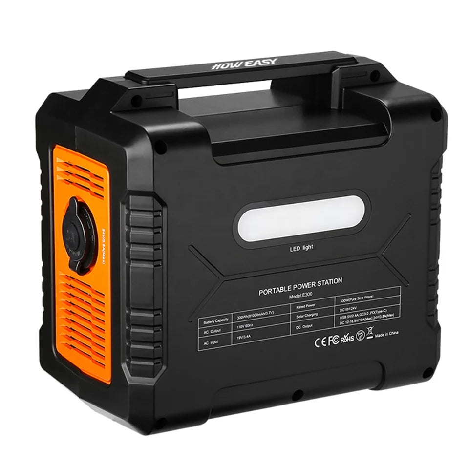US Spot Solar Generator 300w Outdoor Power Bank Energy Storage System Portable Solar Power Station Lithium Battery Generator