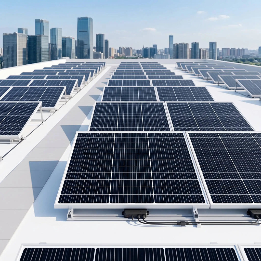 White Border Rigid Solar Panel PERC Monocrystalline 22.6%-23.5% Cell Efficiency PV Module Solar Cells Assembly