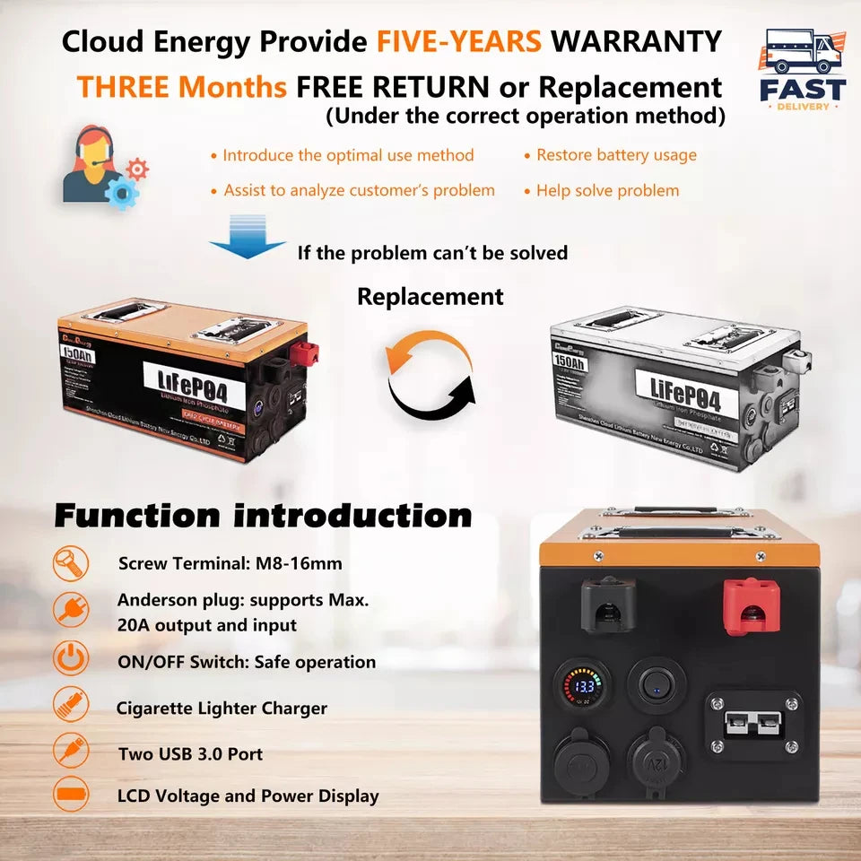 Rechargeable 12v Deep Cycle 12.8V 100Ah 150Ah 200Ah 300Ah Lifepo4 Lithium Ion Battery 12v Lfp 12 Volt Lipo4 12v Lipo Battery PRIME RJ SOLAR PH
