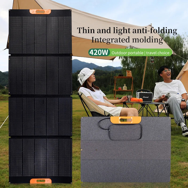 Power New Trending 420W  100W 200W 300W Foldable Mono Solar Panel for Power Station Outdoor Comping Travel