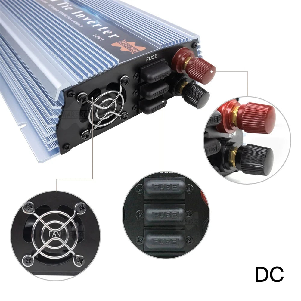 1400W On Grid Tie Inverter MPPT Solar Inverter 18V 36V DC Pure Sine Wave Converter AC 110V 220V  For 36 60 72 Cells PV PRIME RJ SOLAR PH