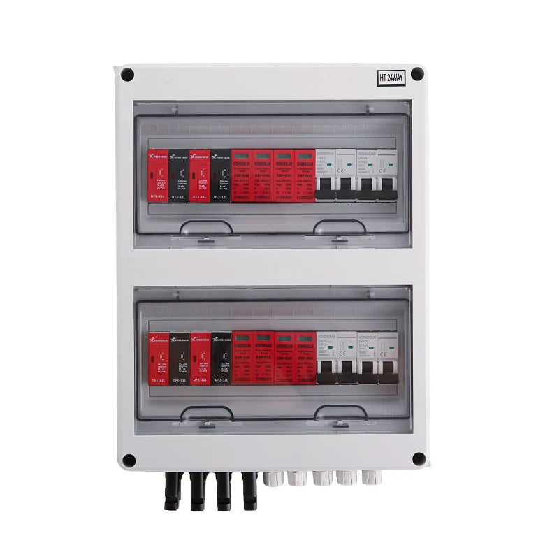 XIONGISOLAR IP65 1/2/3/4/5 Strings Array DC Solar PV Combiner Box for Solar Panel Solar System