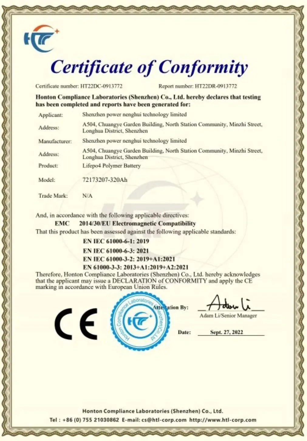Lishen 21700 4000mAh 10C High Rate Battery Cell Cylindrical Round Battery UN38.3 IEC62133 4500mAh