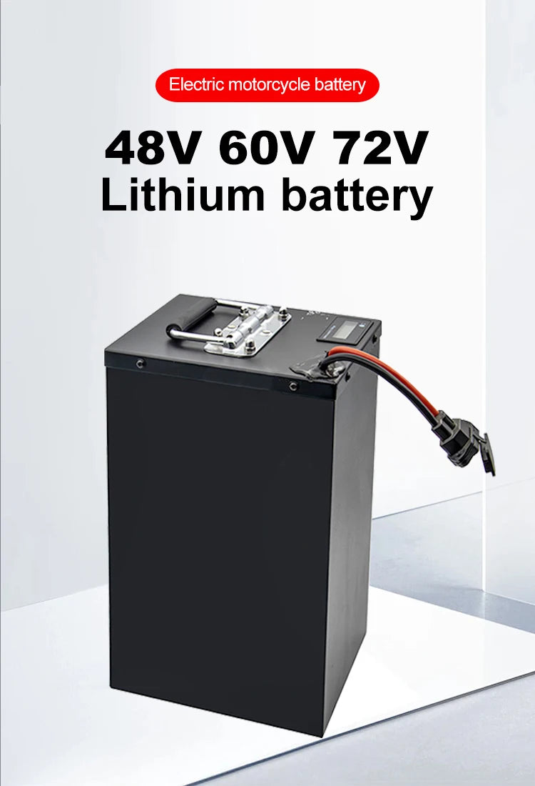 High Power Electric Motorcycle Scooter Lithium-ion Battery Pack 48V 52V 60V 72V 50Ah 60Ah Electric Bicycle Lifepo4 36V Battery