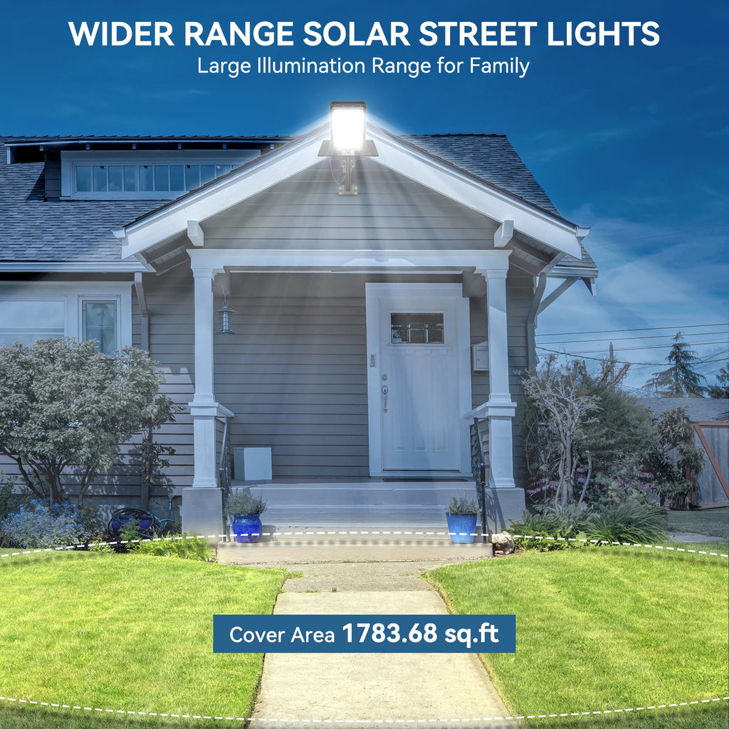 HYKENTE TW002C Solar LED Street Light High Brightness Smart Control Roads Parks Rural Area RoHS CE 3-Year Warranty US Local Stock