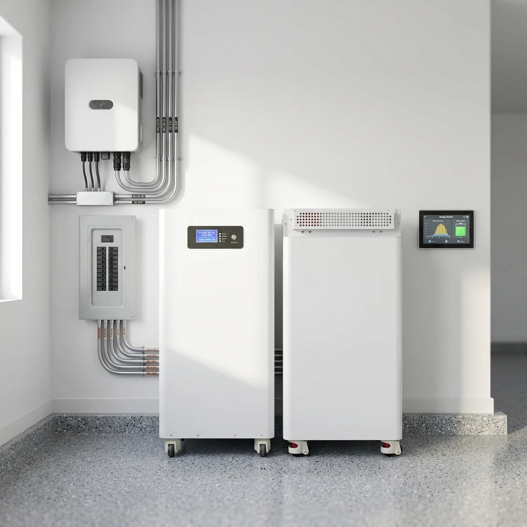 51.2V 300Ah 15kWh LiFePO4 Battery Pack Floor Standing with Wheels Grade a Cells 8000 Cycles for Off Grid Solar System TUV