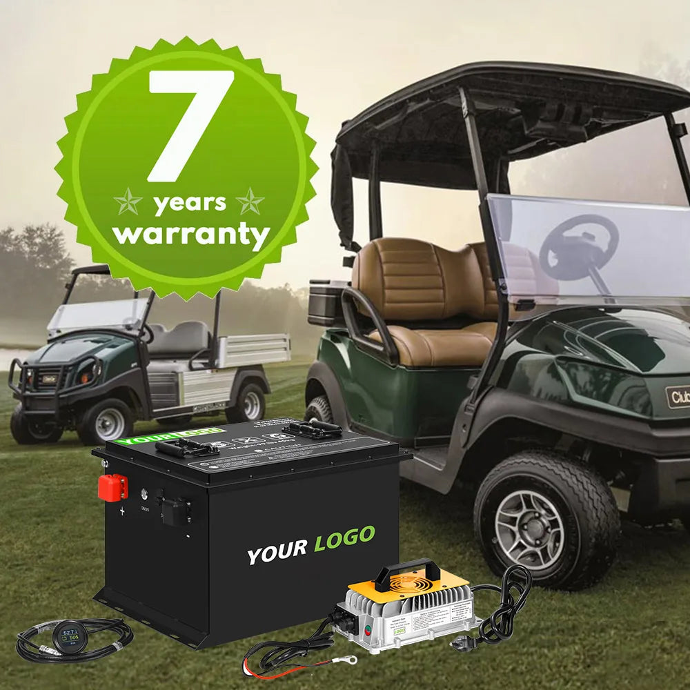 US Stock 72V 76.8V 105Ah Lithium Golf Cart Battery 200Amp BMS 6000+ Cycles Max Output 18.4KW Charger 15A ,LCD & Mobile APP PRIME RJ SOLAR PH