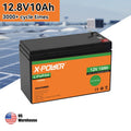 US  Stock  12.8V 7/10/12/20Ah LiFePO4 Battery Built-in  BMS 2000+ Cycles  Solar/Wind Power Small UPS Lighting  Fish Finder