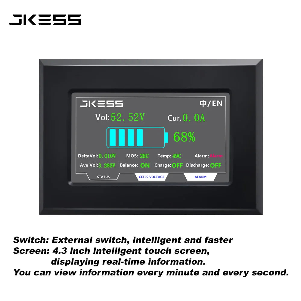 EU Stock JK ESS 48V 16S Lifepo4 Battery Box With JK BMS V19 200A | for 280Ah 314Ah Cells | 51.2V 15kWh DIY ESS Home Storage PRIME RJ SOLAR PH