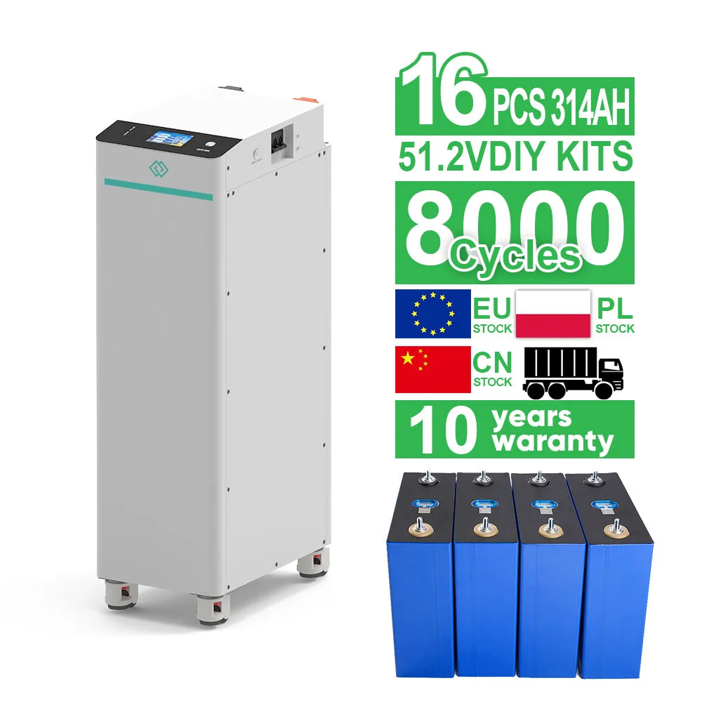 EU Stock SEPLOS V4 Battery Box Suitable 280Ah 306Ah 314Ah LiFePO4 Cell 48V 51.2V Seplos Mason 280 Diy Kit With Active Balance