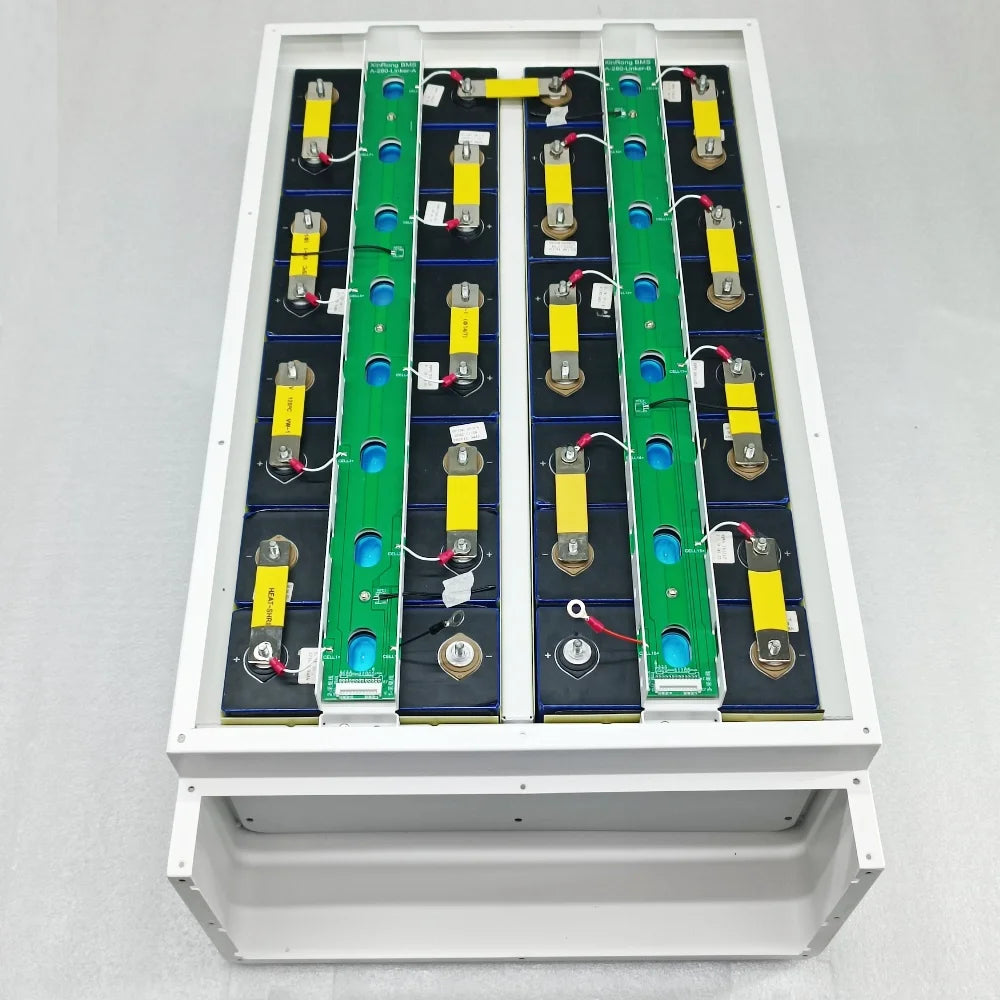 EU Stock JK Inverter BMS V19 4.3 LCD XR12 48V 280AH 15KW Solar Home Energy Storage LiFePO4 Battery Case  DIY Kit for 280AH 314AH