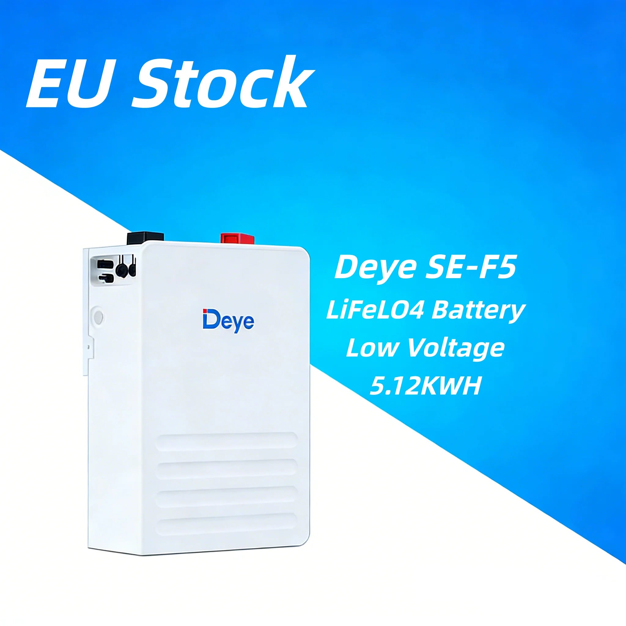 Deye SE-F5 Pro C 5.12kWh 51.2V 100Ah LiFePO4 Battery EU Warehouse 6000 Cycles IP21 Residential Energy Storage System
