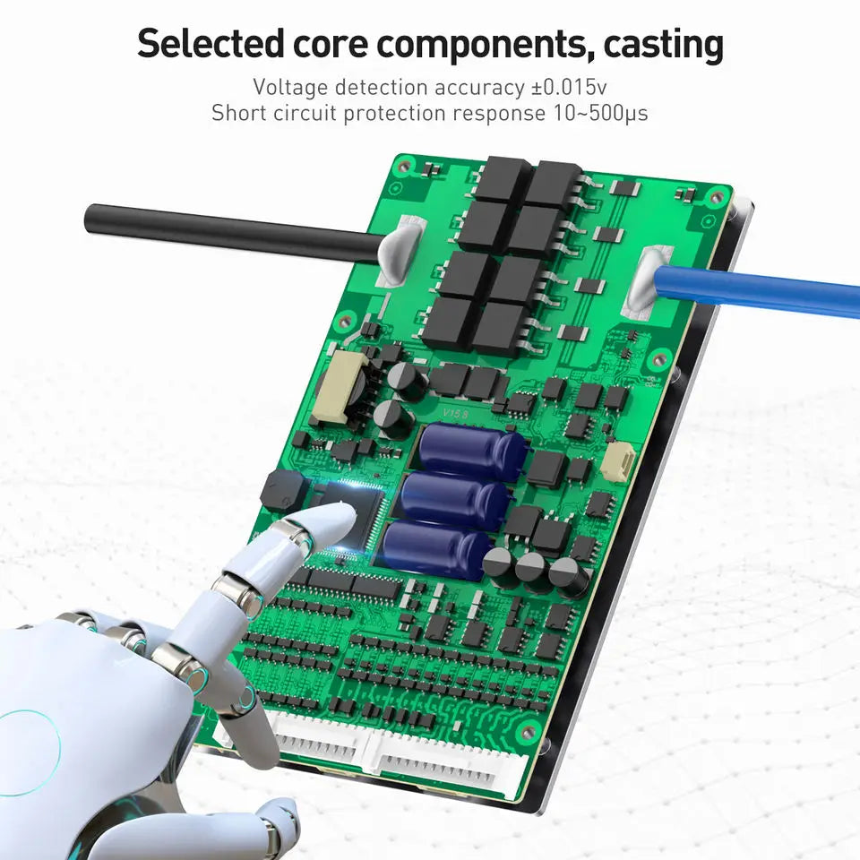 JK-BMS SMART ACTIVE BALANCE JK-BD4A24S6P BMS LiFePO4 24S 60A 120A Peak Built-in BT Module CE Certified PCBA JiKong Energy