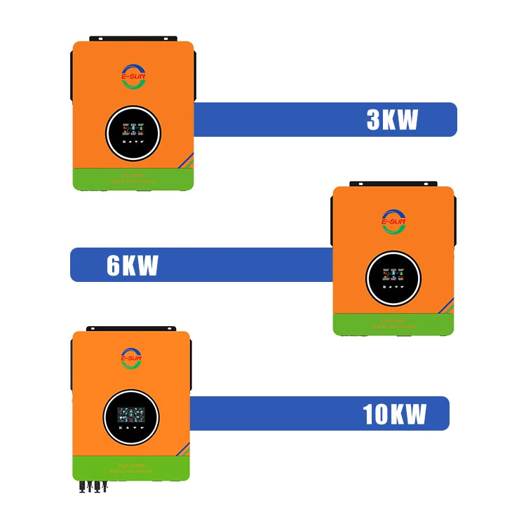 ESUN 3.6KW 6.2KW Hybrid Solar Inverter 40V 220V 10.2KW on off Grid Single Phase Solar Panel Inverter for Home