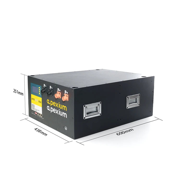 Oem 48V 51.2Lithium Solar Battery Apexium Stackable 16S 200Ah 230Ah Bt Bms Diy Battery Box for Solar Energy Storage Systems
