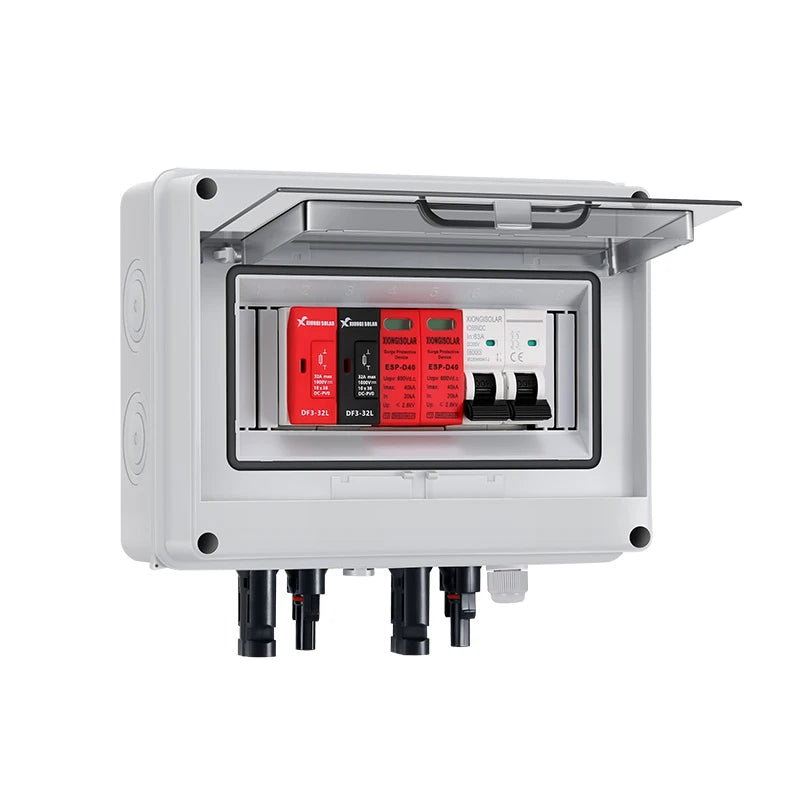 XIONGISOLAR IP65 1/2/3/4/5 Strings Array DC Solar PV Combiner Box for Solar Panel Solar System