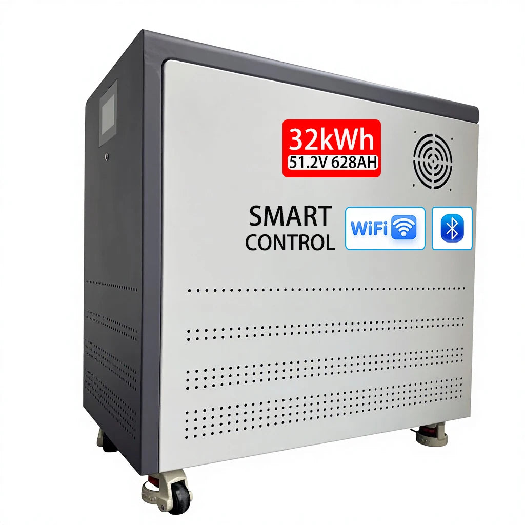 Huanchu 51.2v Lifepo4 Battery Box Kit 33KWh 16s MB56 628Ah Box With JK 300A V19 BMS Suitable Solar Energy Storage Lithium