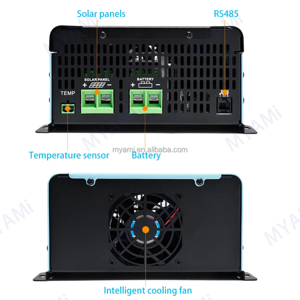 MYAMi 12V-96V MPPT Solar Charge Controller 120A 60A 30A Auto 12V 24V 36V 48V Solar Panel PV Regulator RS485 for Lithium/LiFePo4