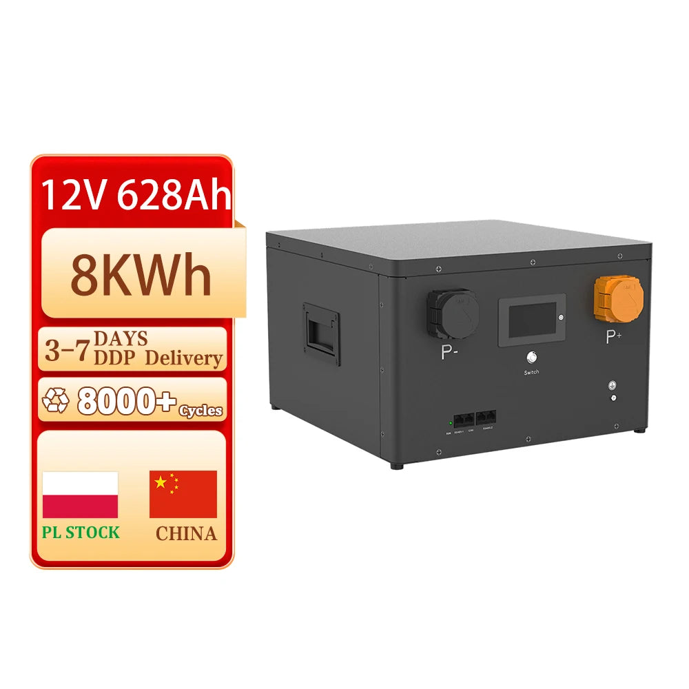 EU Stock MB56 4S 12V 628Ah 8kWh LiFePO4 Battery DIY Kit with JK 16S 300A Smart BMS for EVE MB56 Cells Power Storage Box