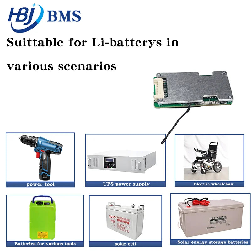 HBJ Higher Quality 8s  Bms 24v 20a 25a  for Lifepo4 Li-ion Battery Pack for Ups Solar Street Light Small Outdoor Energy Storage