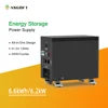 Poland Stock 51.2V 6.6kwh Lifepo4 Battery 6.2KW Solar Hybrid Inverter All in One Home Outdoor Power Station With LCD Touchscreen