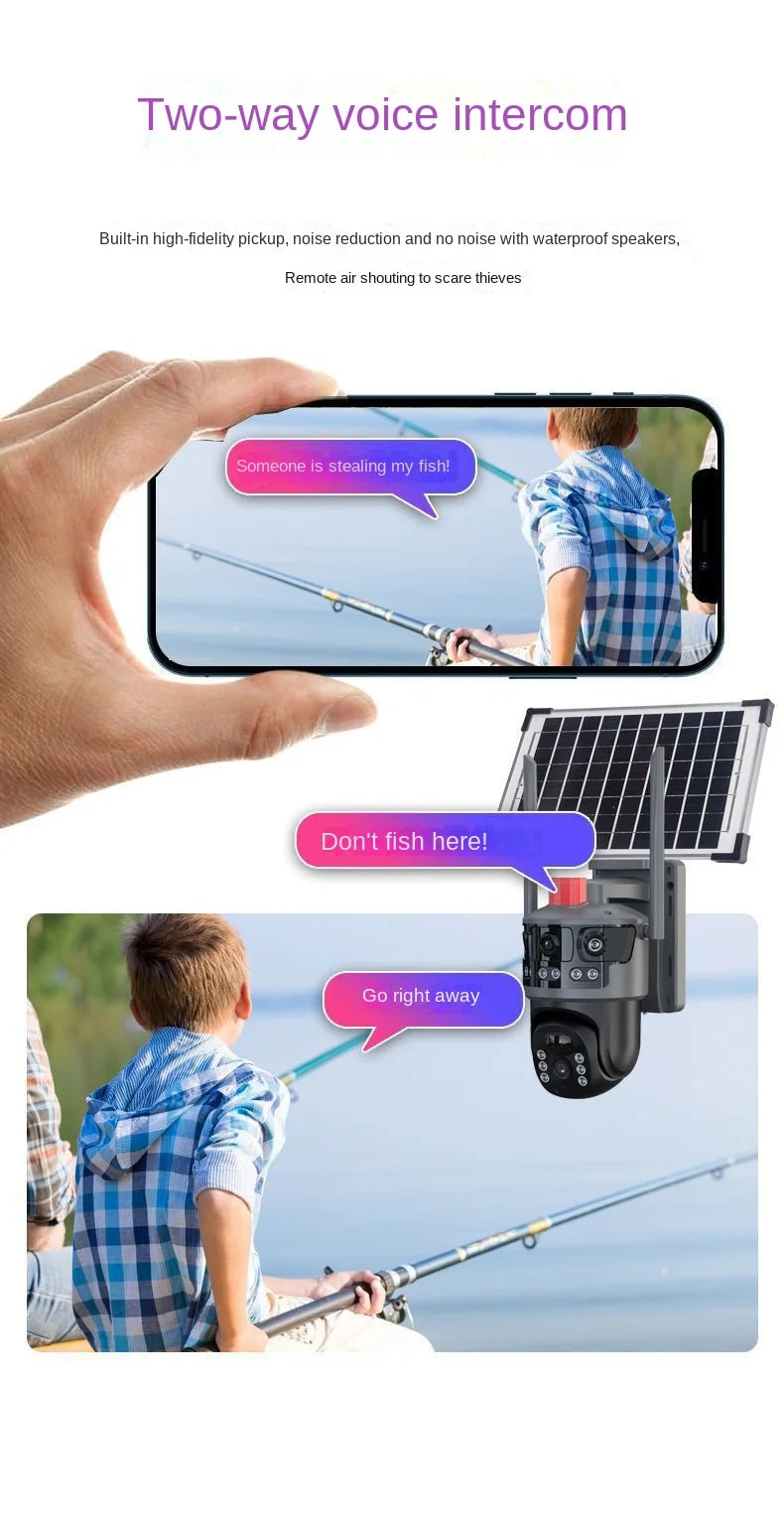 BAITIAN T22 4/6MP Ultra HD Solar Security Camera 360-Degree Rotatable Wi-Fi 4G Remote Access CMOS Cloud Storage 1-Year Warranty