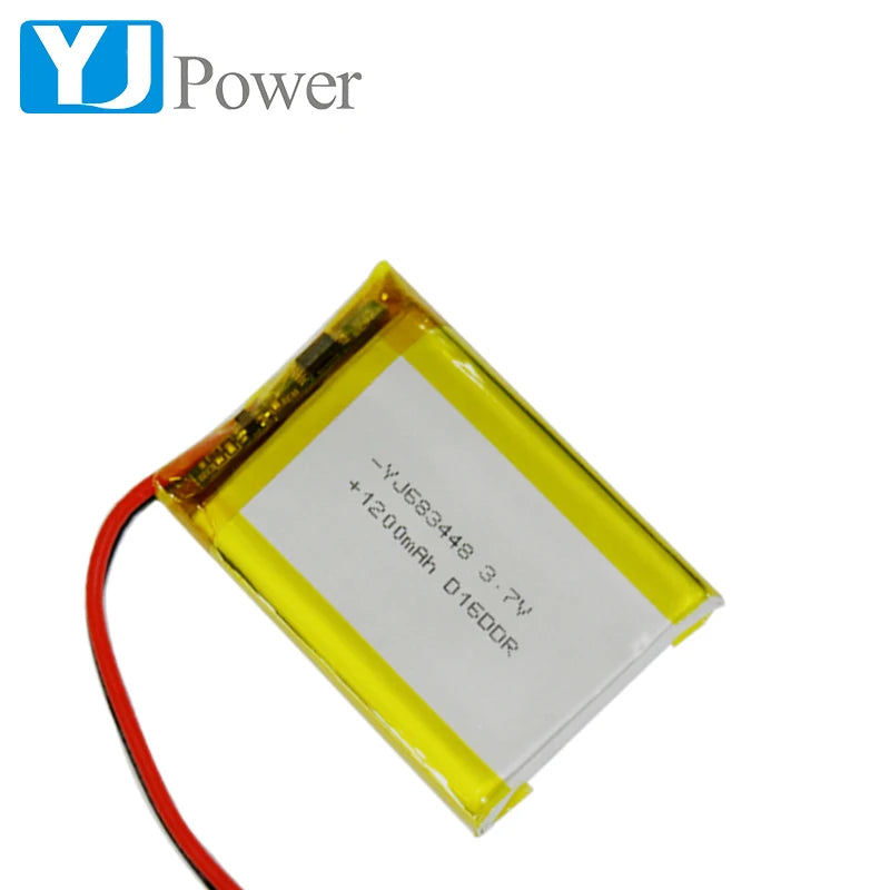Customized Size 683448 Lithium Battery 3.7V 1200Mah Rechargeable Battery  for Pulse Therapy Instrument