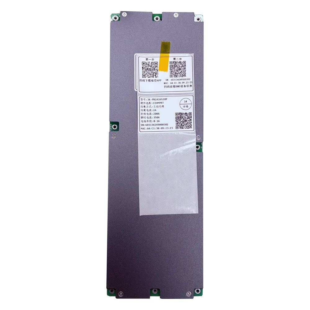 Jikong Energy Storage 48V JK Inverter BMS V19 200A JKBMS Lifepo4 16S Metal Core PCB with High Energy Storage Capacity